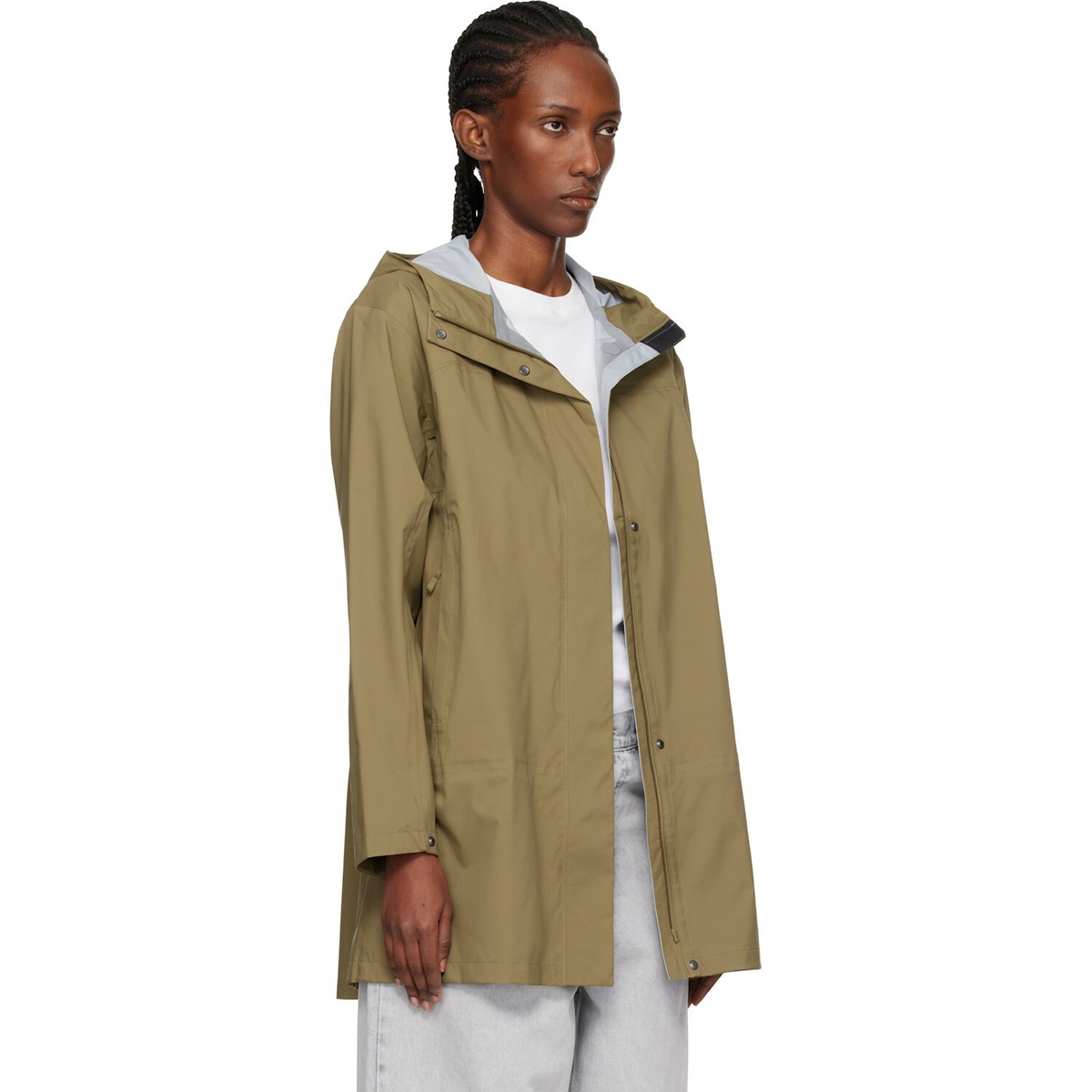 The North Face Khaki Voyage Rain 3L Hooded Parka