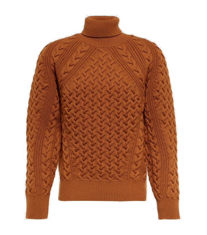 Photo: Zegna - Cable-knit turtleneck wool sweater