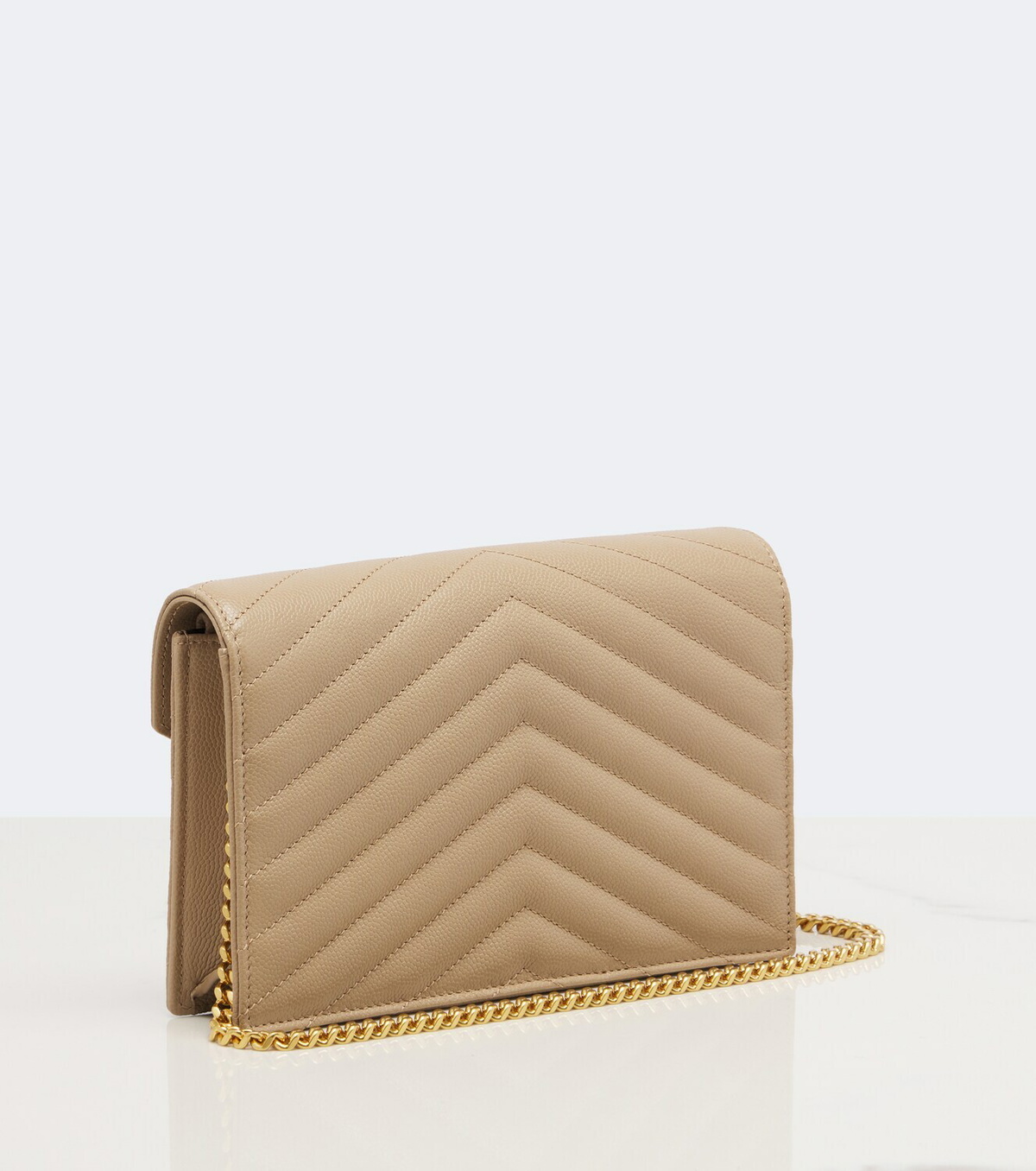 Saint Laurent Cassandre Envelope leather wallet on chain