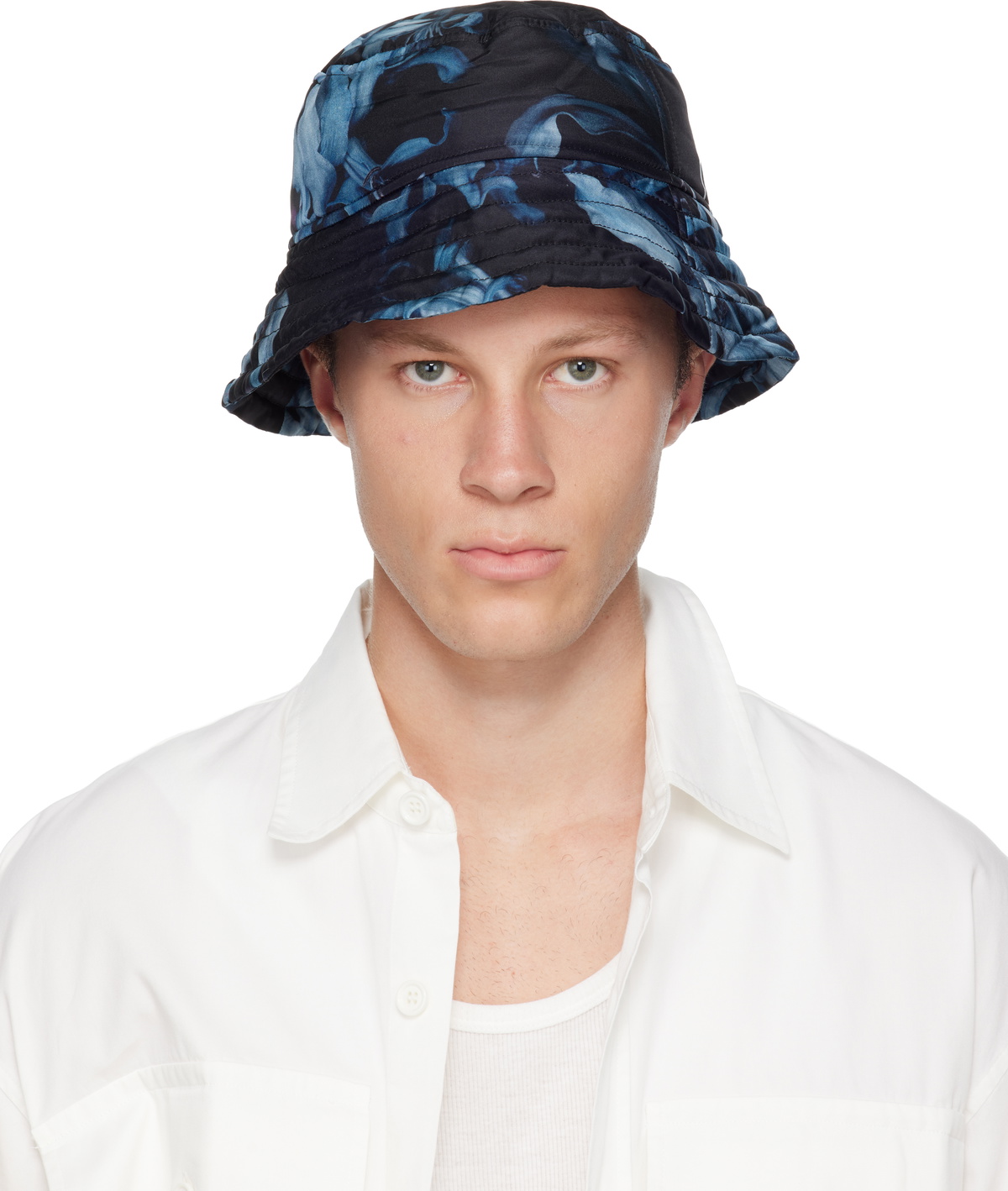 DRIES VAN NOTEN ネイビー バケットハット Dries Van Noten Blue Mohair Bucket Hat Dries Van Noten
