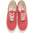 Polo Ralph Lauren Red Twill Thorton Sneakers