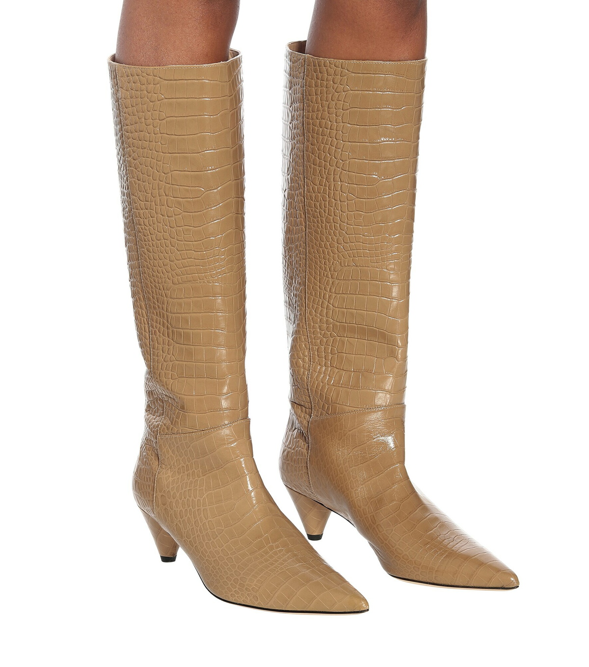 Joseph - Croc-effect knee-high boots Joseph