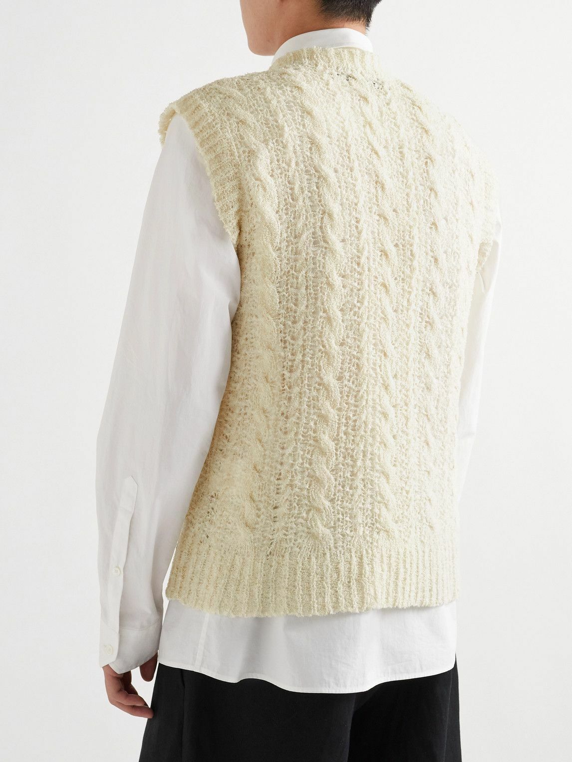 Our Legacy - Cable-Knit Sweater Vest - Neutrals Our Legacy