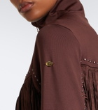 Goldbergh Whisper fringed studded ski top