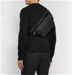 Dolce & Gabbana - Logo-Appliquéd Leather-Trimmed Shell Belt Bag - Black