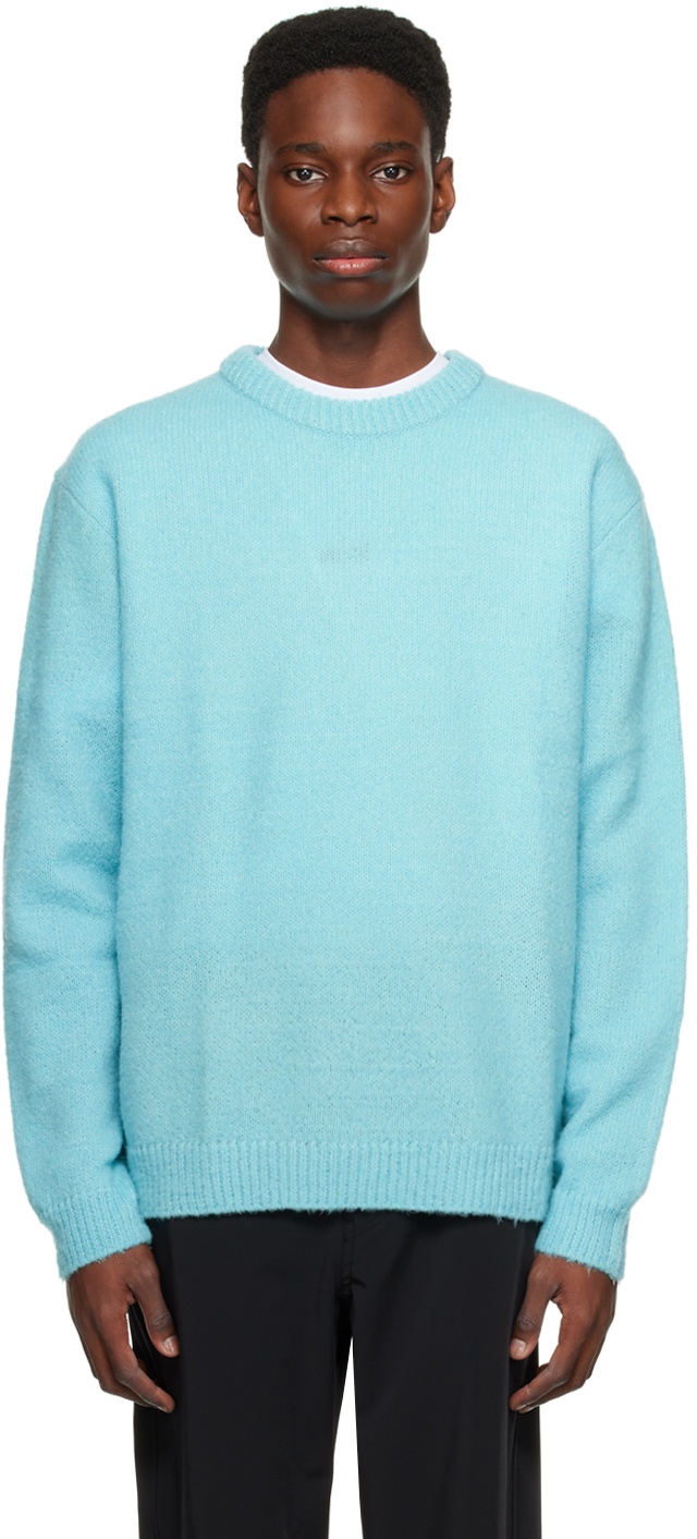 Solid Homme Blue Crewneck Sweater Solid Homme