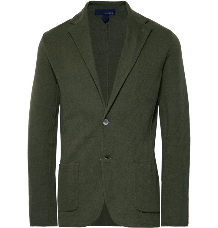 Photo: Lardini - Dark-Green Slim-Fit Unstructured Cotton Blazer - Men - Dark green