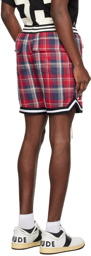 Rhude Multicolor Check Shorts