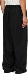 Y-3 Black Wool Wide Cargo Pants