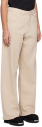 MM6 Maison Margiela Beige Five-Pocket Jeans