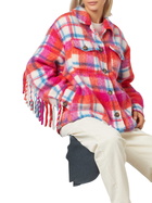 MC2 Saint Barth Woman Overshirt Jacket With Fringes