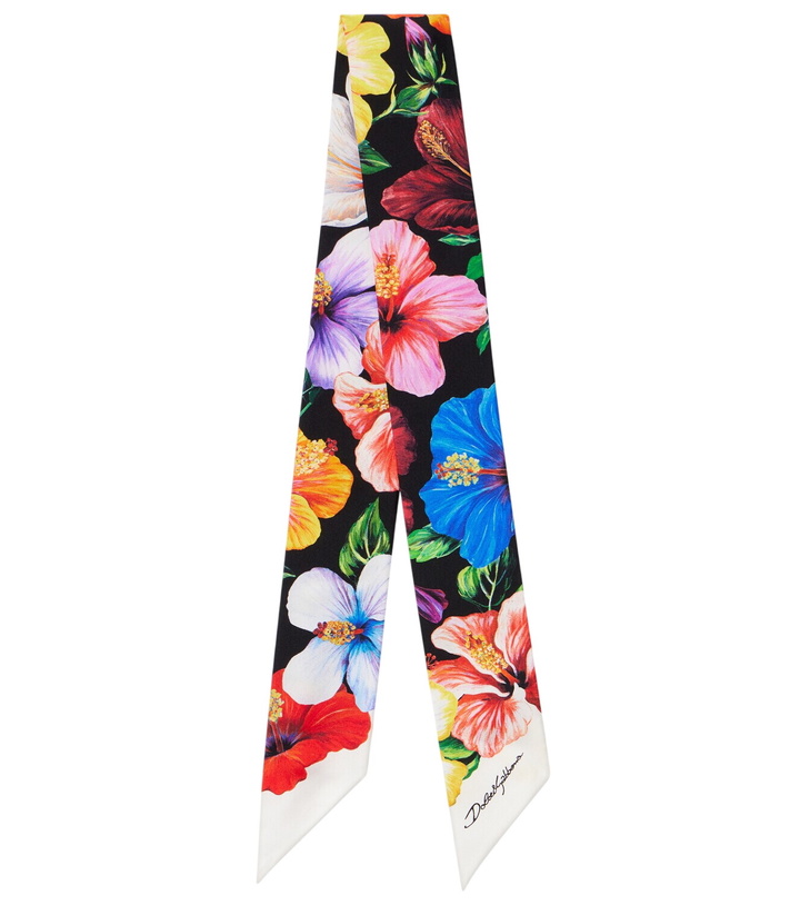Photo: Dolce&Gabbana Floral silk twill scarf