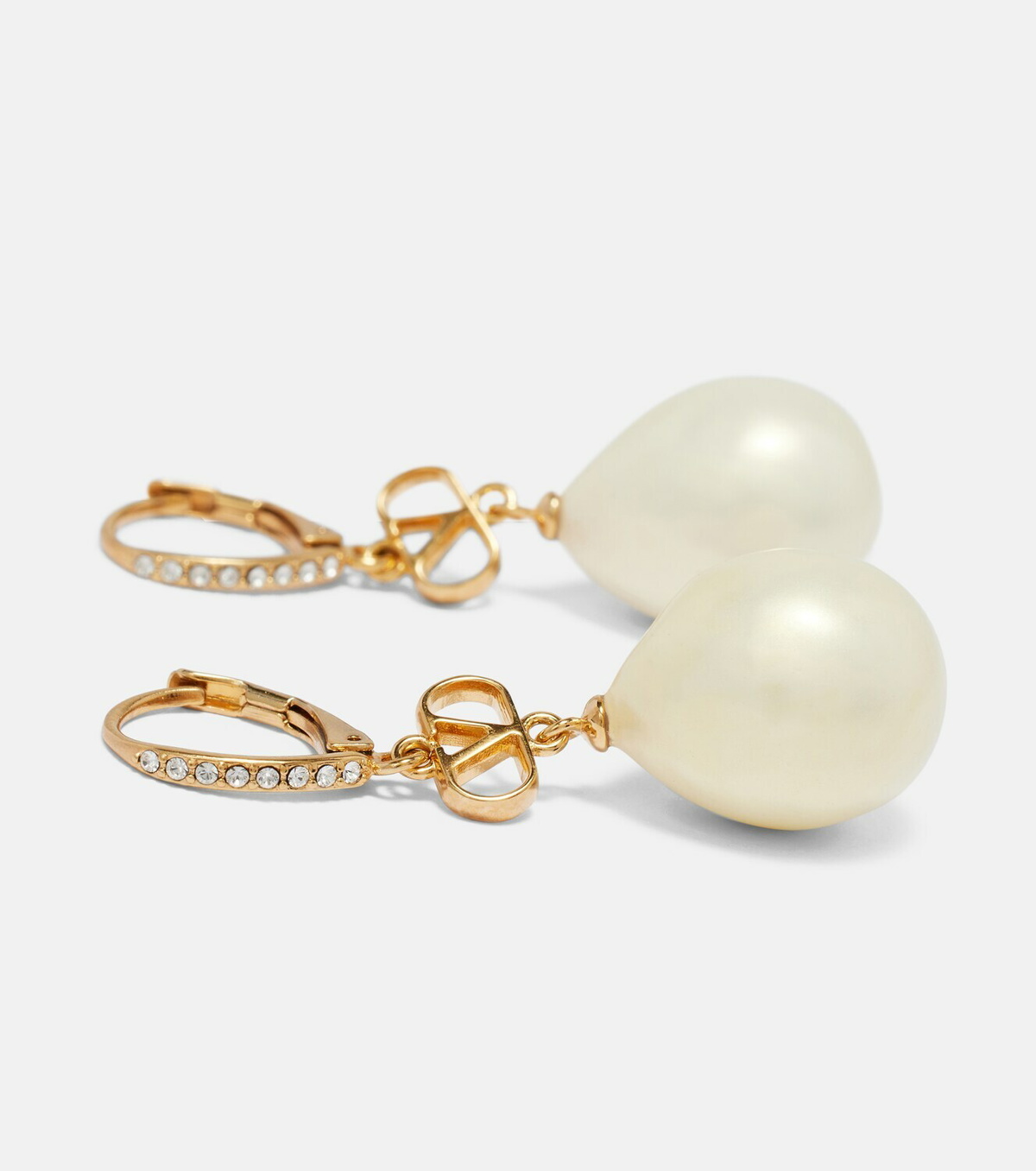 Valentino VLogo faux pearl drop earrings