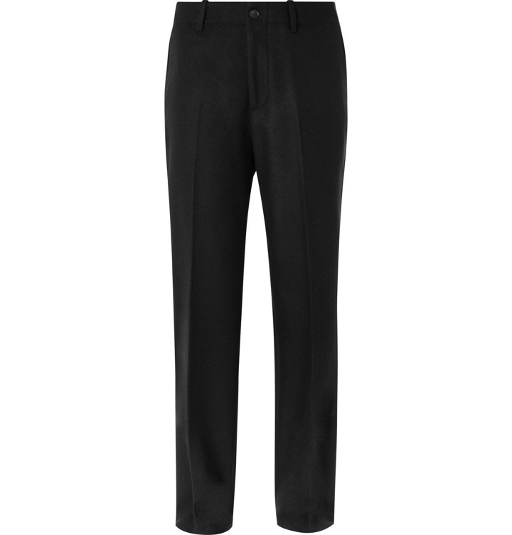Photo: Mr P. - Wide-Leg Virgin Wool and Cashmere-Blend Trousers - Black