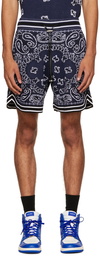 AMIRI Navy Bandana Shorts