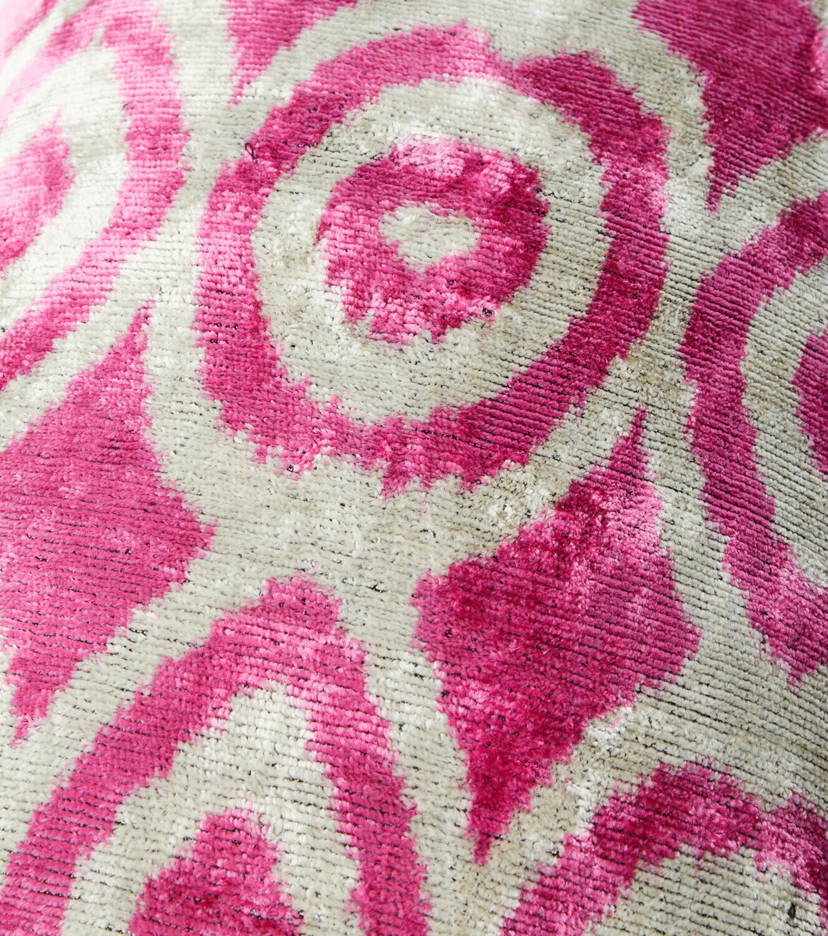 Les-Ottomans Printed silk and cotton velvet cushion