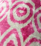 Les-Ottomans Printed silk and cotton velvet cushion