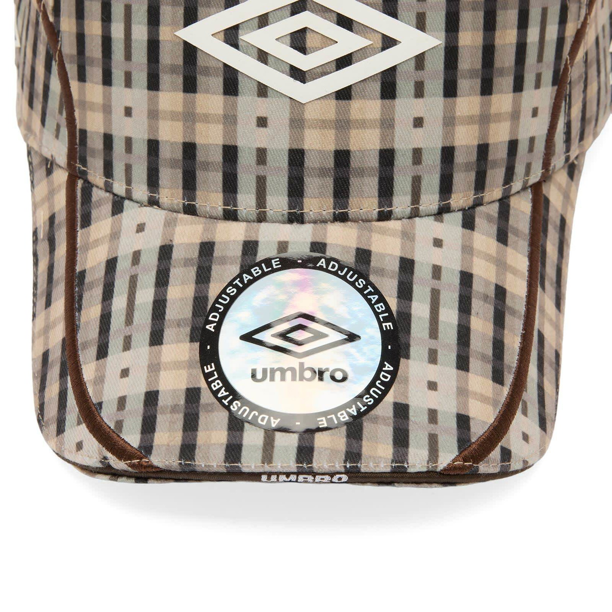 Umbro Men's Checked Cap in Beige Check 