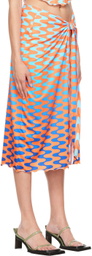 FENSI SSENSE Exclusive Orange & Blue Midi Skirt