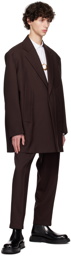 Jil Sander Burgundy Tapered Trousers