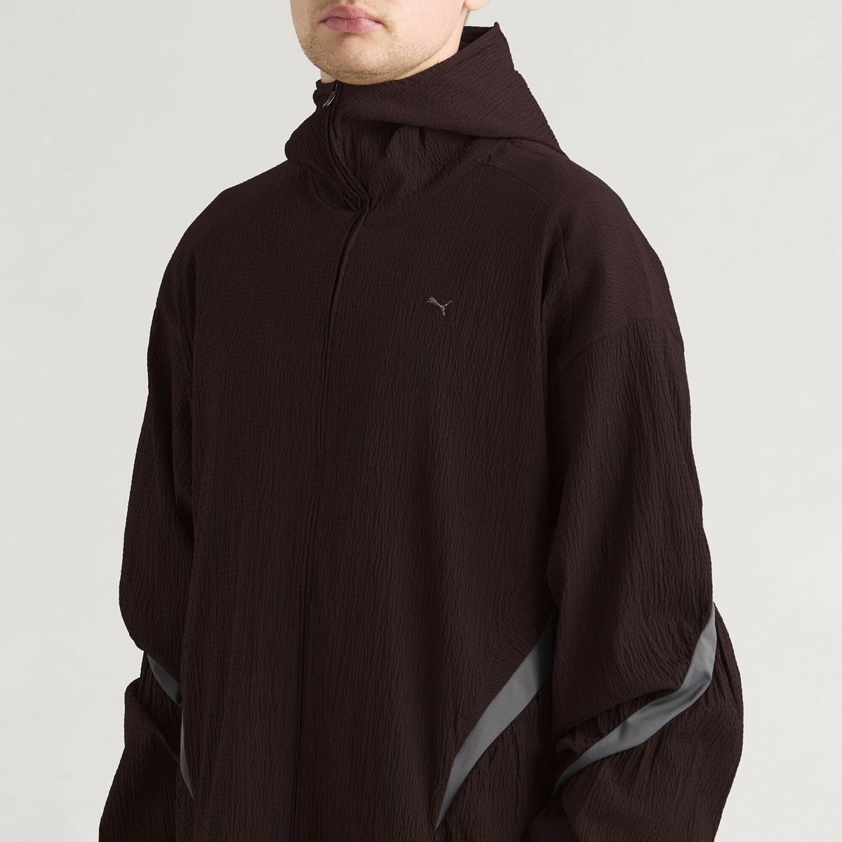 Puma Men's CLRT Track Jacket in Chocolate Fondue