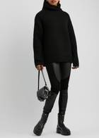 Helmut Lang Suitcase Panelled Wool-blend Jumper Black