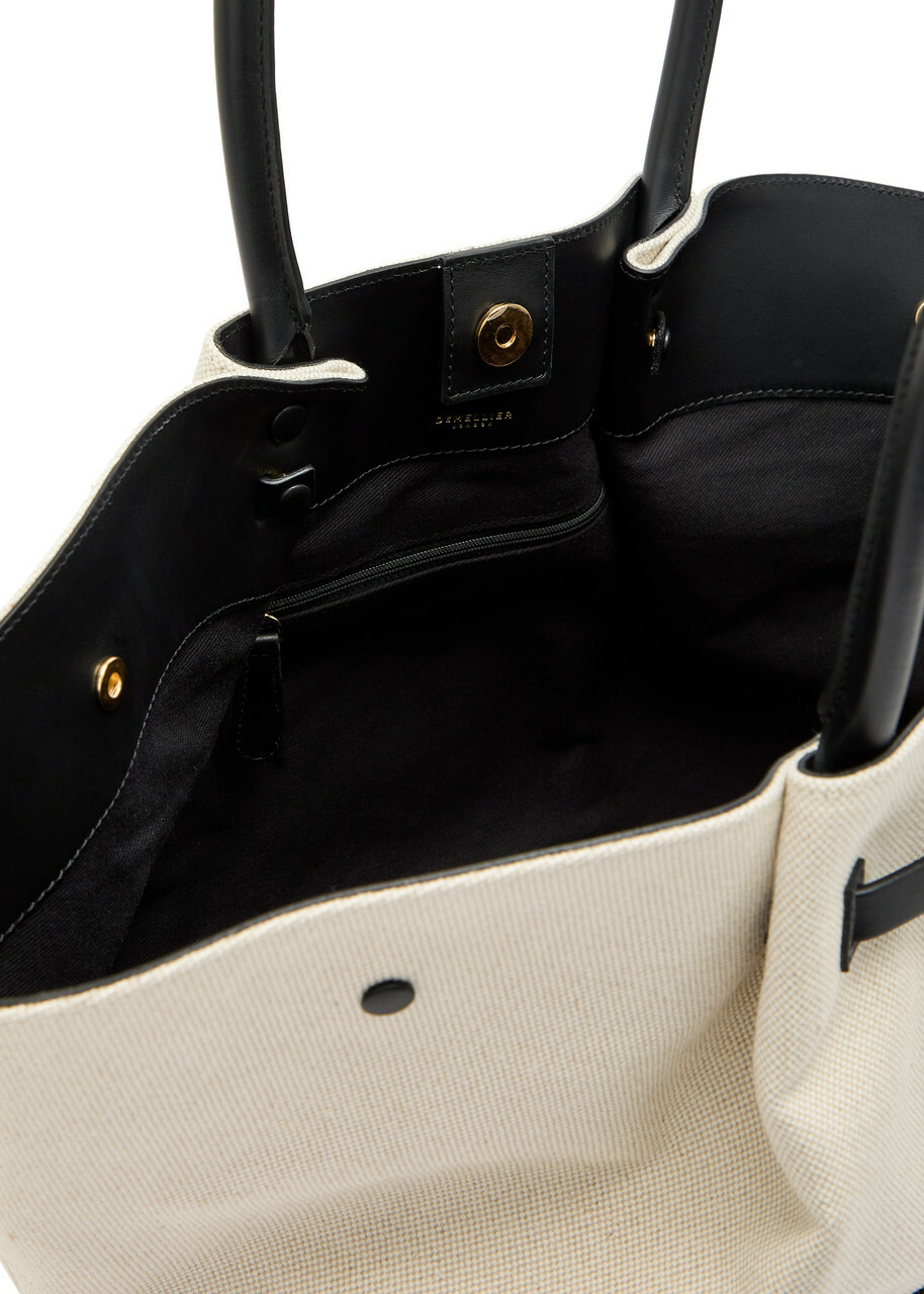 Demellier The New York Grained Leather Tote bag - Black And White - One Size