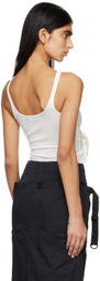 OPEN YY White Knotted Tank Top