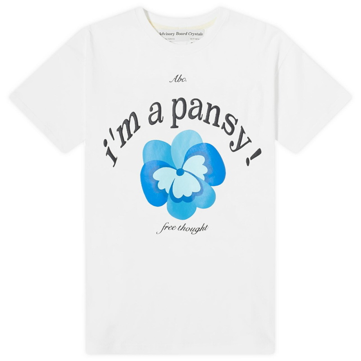 Photo: Advisory Board Crystals Men's Pansy T-Shirt in White