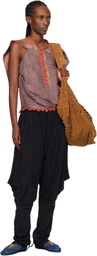 Kiko Kostadinov Red & Orange Weathervane Top