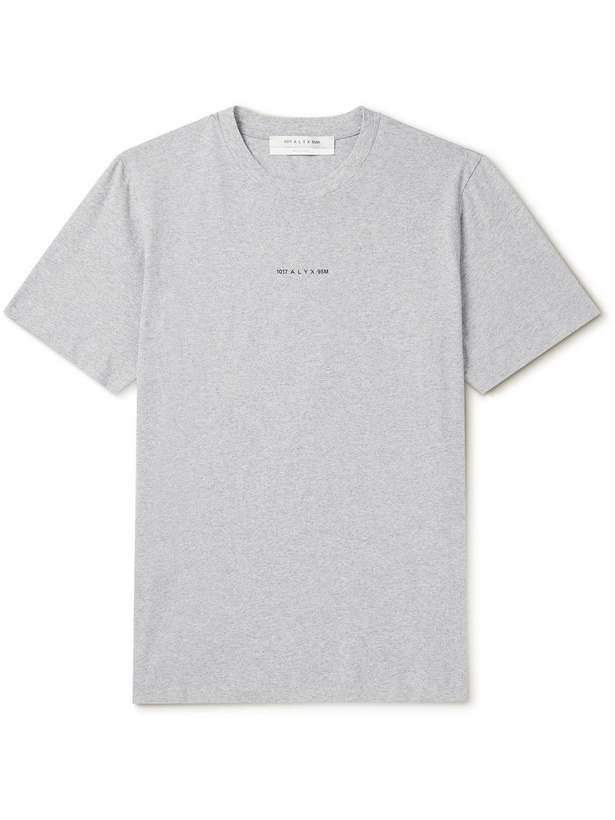 Photo: 1017 ALYX 9SM - Logo-Print Cotton-Jersey T-Shirt - Gray