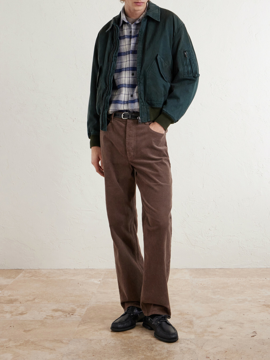 A.PRESSE - Cotton and Silk-Blend Canvas Bomber Jacket - Green