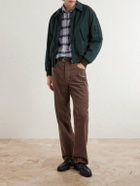 A.PRESSE - Cotton and Silk-Blend Canvas Bomber Jacket - Green
