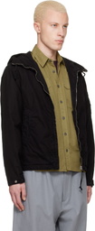 C.P. Company Black Micro-Reps Hooded Lens Jacket