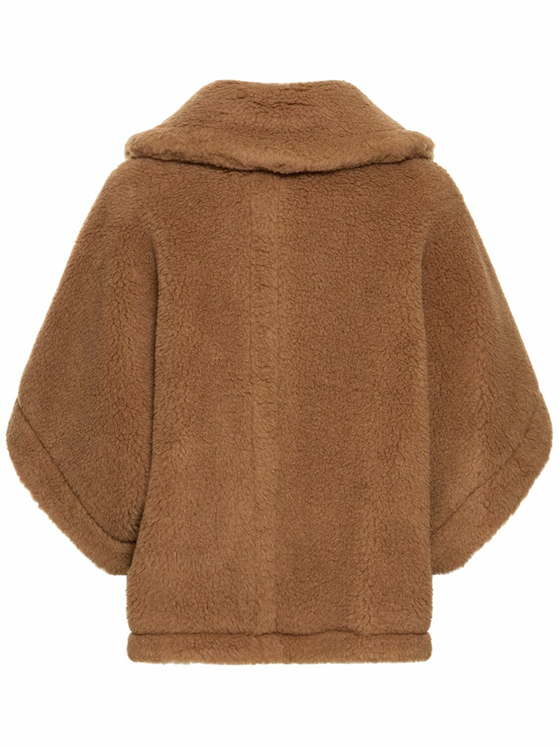 MAX MARA Terzo Camel & Silk Teddy Cape