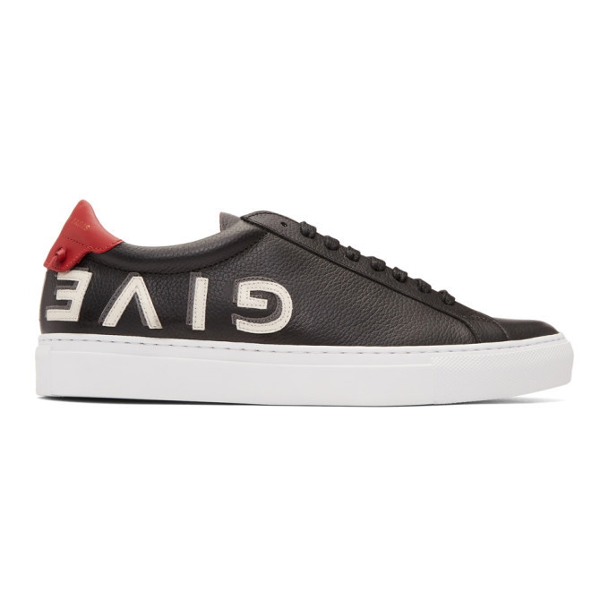 Photo: Givenchy Black Reverse Logo Urban Street Sneakers