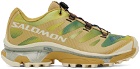 Salomon Green & Yellow XT-4 OG Aurora Borealis Sneakers