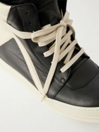 Rick Owens - Geobasket Panelled Leather and Rubber Sneakers - Black