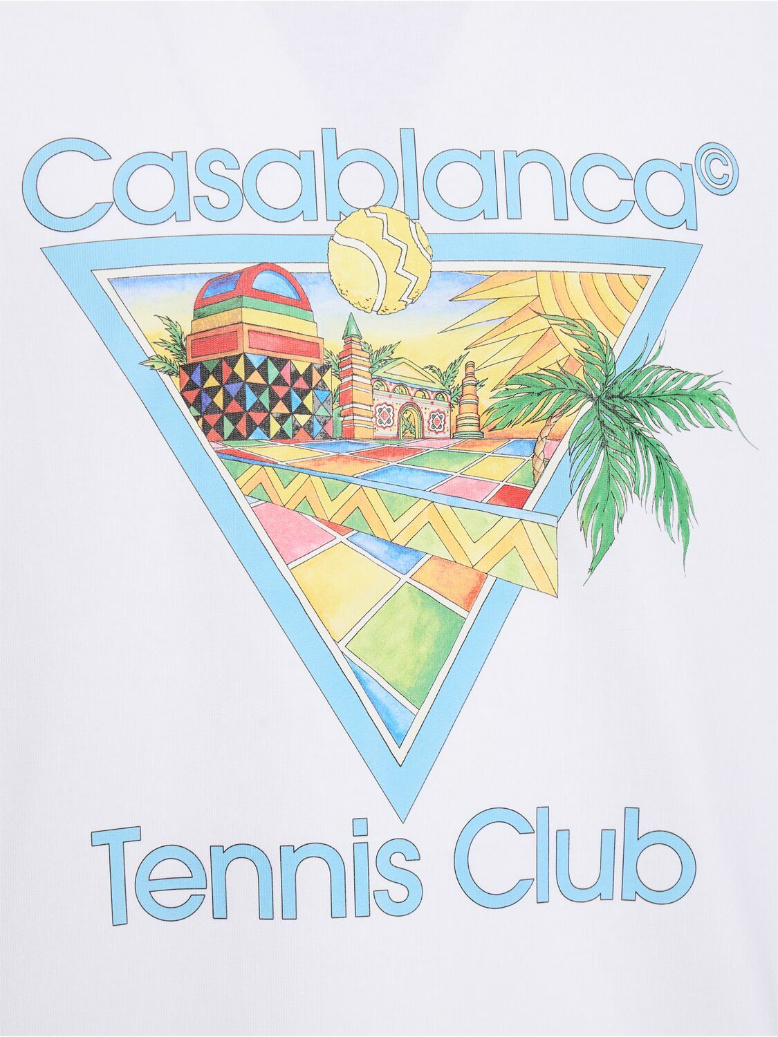 CASABLANCA - Tennis Club Organic Cotton T-shirt Casablanca