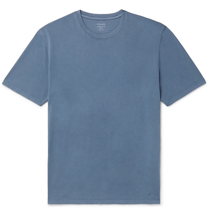 Photo: FRAME - Perfect Pima Cotton-Jersey T-Shirt - Blue