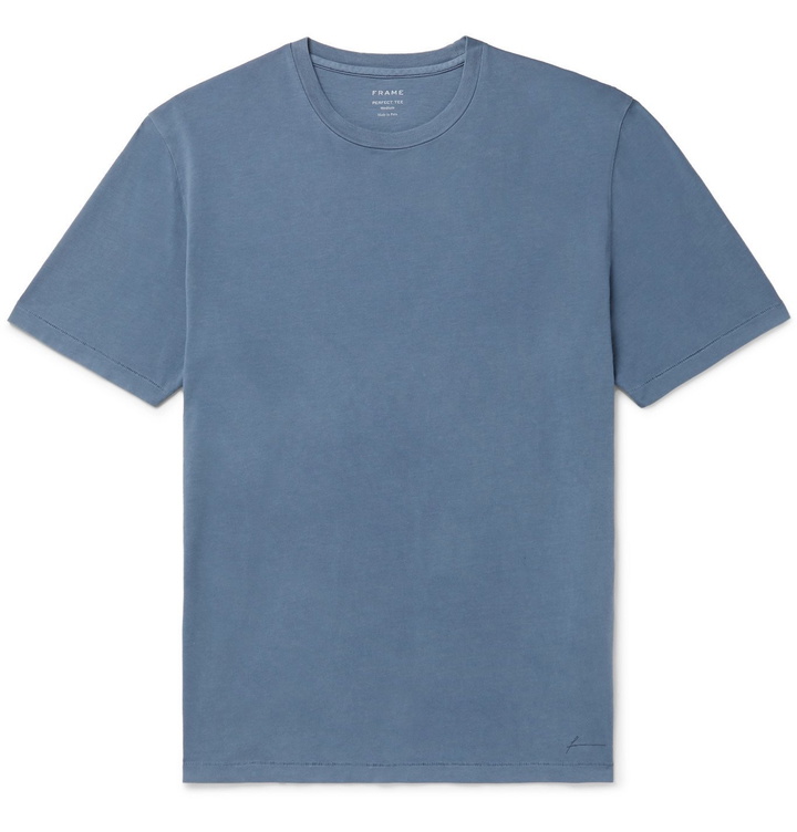 Photo: FRAME - Perfect Pima Cotton-Jersey T-Shirt - Blue