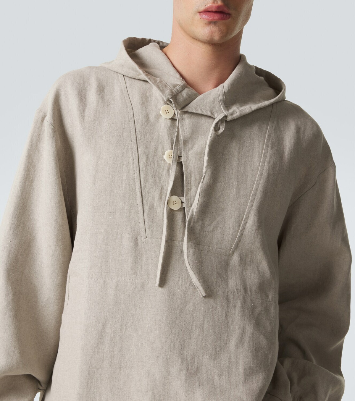 Stòffa Hooded linen jacket