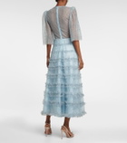 Costarellos Lucia embellished tulle gown
