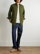 Massimo Alba - Canary Herringbone Cotton-Blend Flannel Shirt - Green