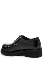 Valentino Studded Leather Derby Shoes Black