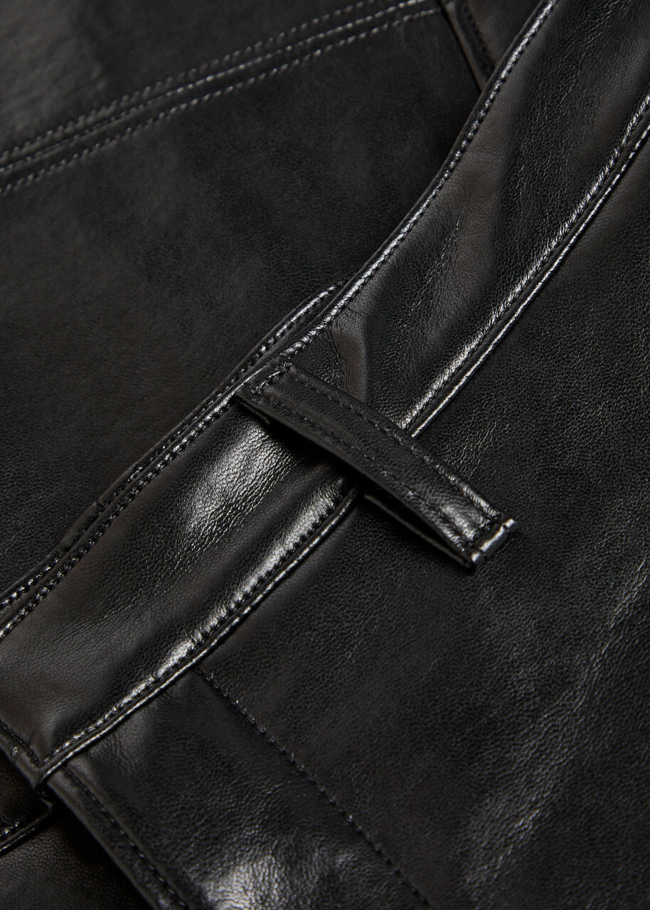 Citizens OF Humanity Cassia Leather Midi Skirt Black
