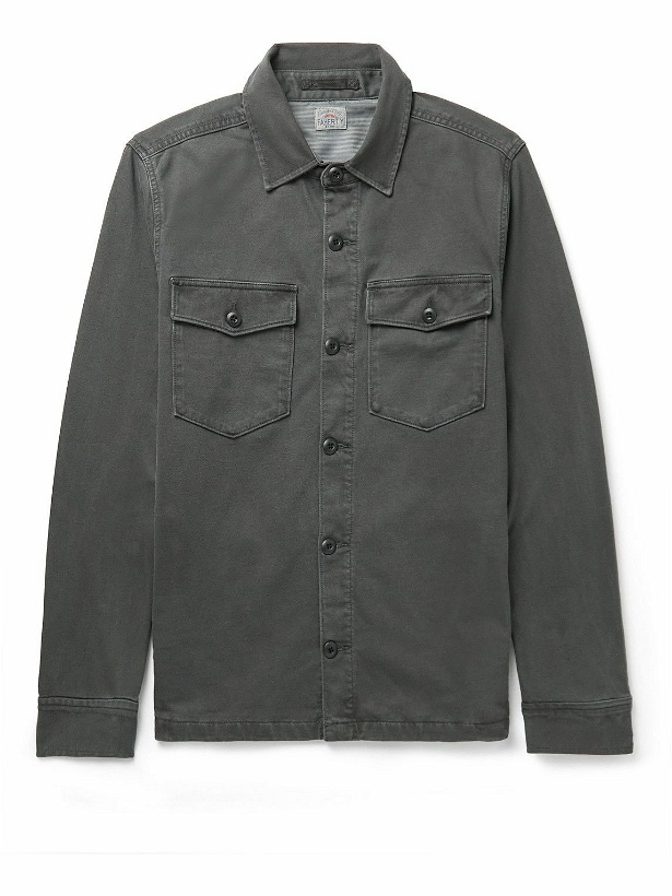 Photo: Faherty - Cotton-Jersey Shirt Jacket - Gray