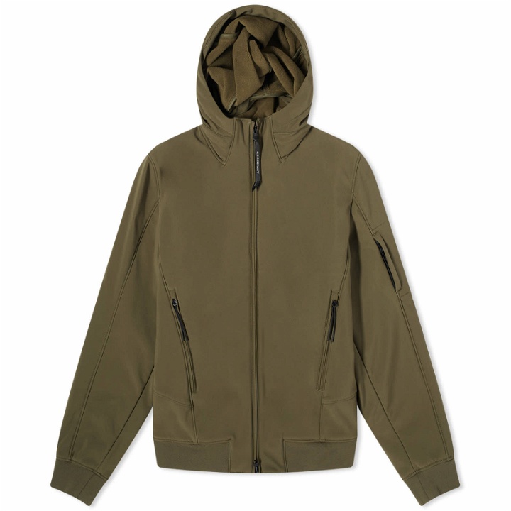 Photo: C.P. Company Men's Shell-R Detachable Hooded Jacket in Ivy Green