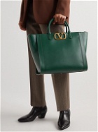 Valentino - Valentino Garavani Logo-Embellished Leather Tote Bag