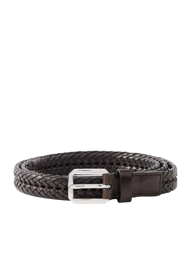 Photo: TOM FORD - 2cm Woven Leather Belt - Brown